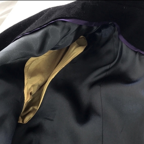 J.Crew VINTAGE Black Bella Herringbone Fiona 100% Wool Blazer Jacket Coat | sz 4 - Picture 10 of 16